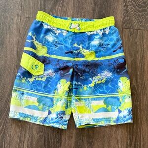 OP Ocean-Themed Kids Swim Shorts